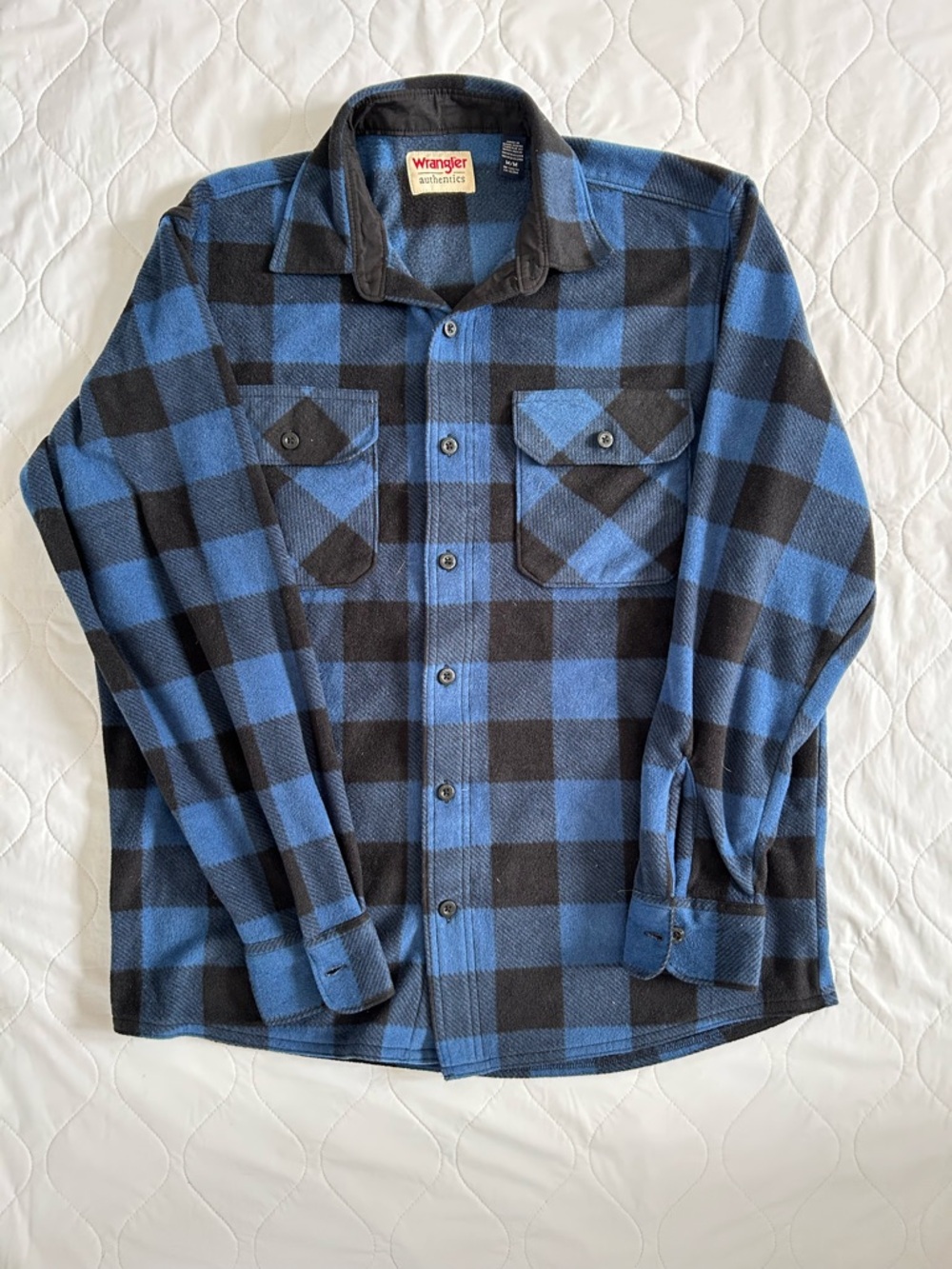 Wrangler Blue & Black Buffalo Plaid Shirt Jacket